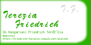 terezia friedrich business card